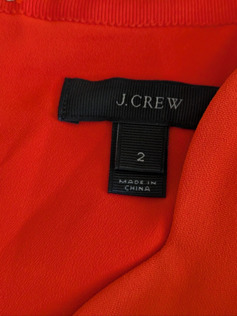 J. Crew Bright Orange Scallop-Trim Midi Dress - Picture 4 of 6